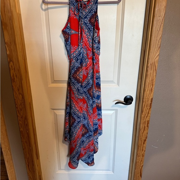 Rare Editions Girls Size 14  Red and Blue Paisley Maxi Dress - Picture 6 of 7